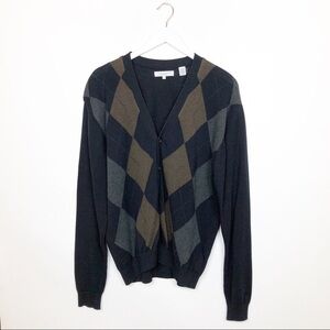 Alex Cannon Men’s Knit Cardigan Sweater Top Medium